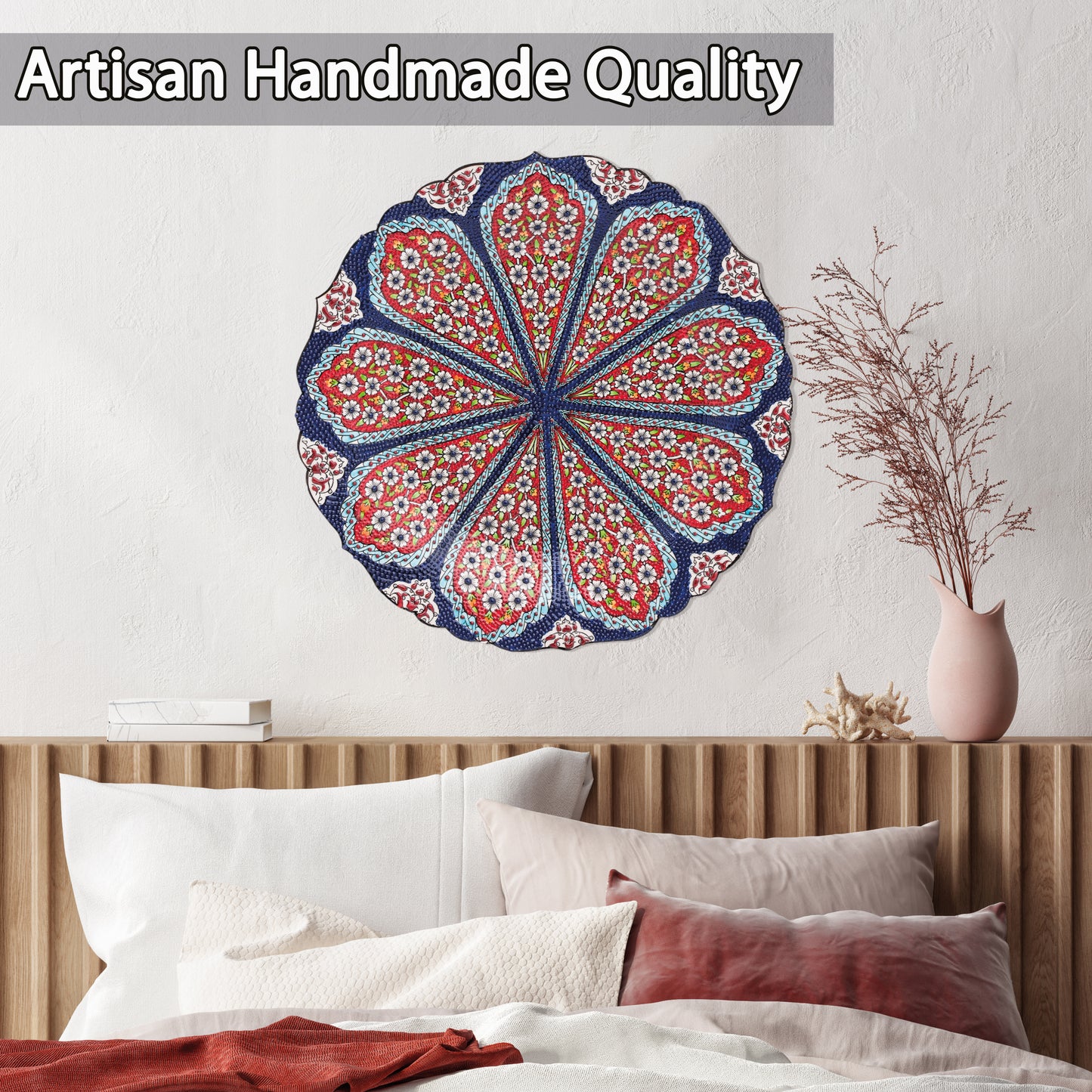 Ceramic Decorative Plate, Blossom Radiance Decorative Plate