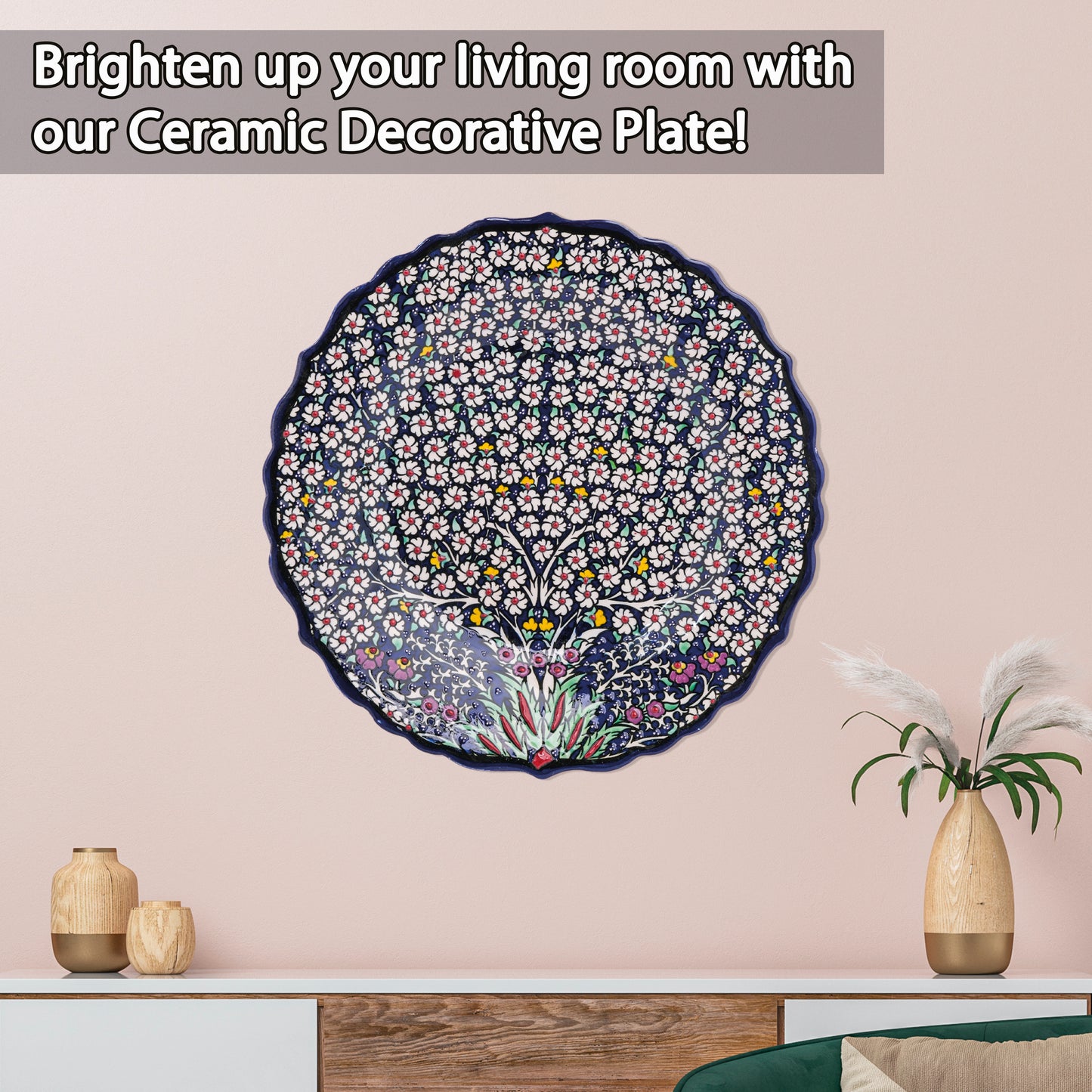 Ceramic Decorative Plate, Blossom Canopy Decorative Plate