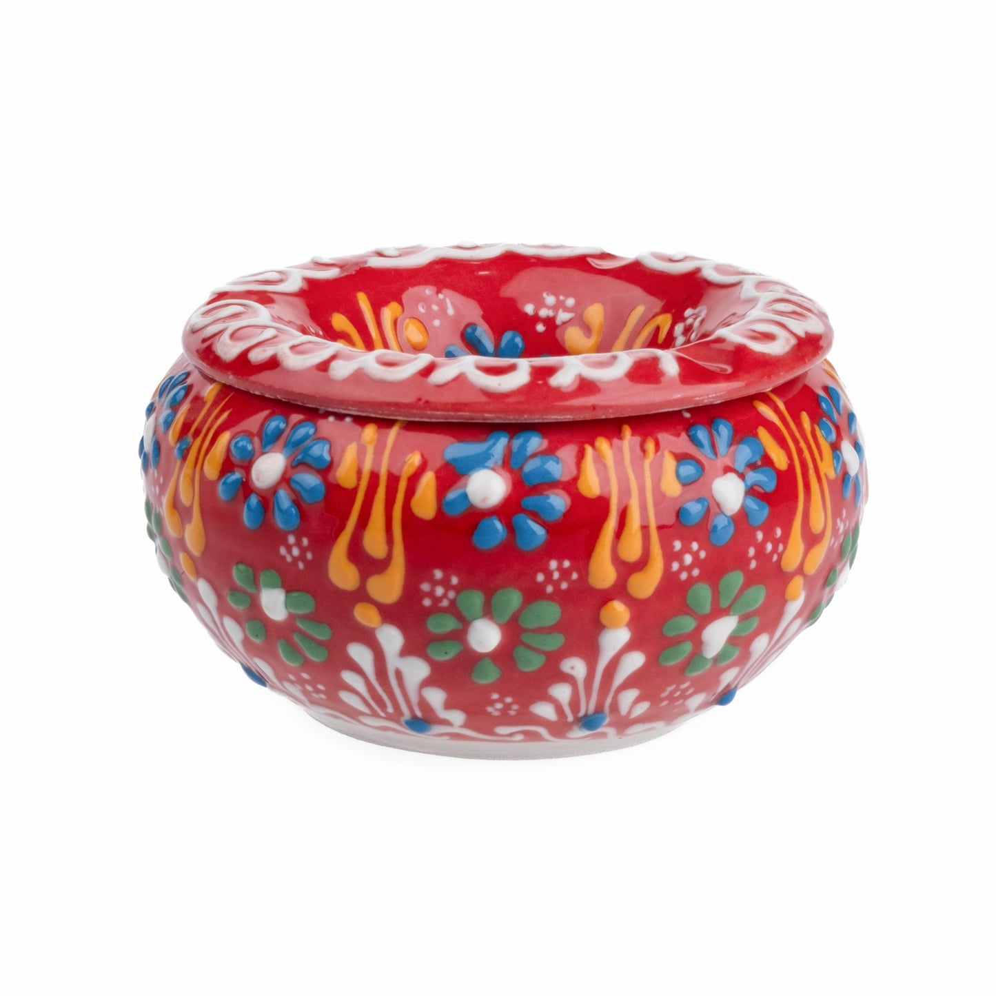 Handmade Ceramic Ashtray with Lid, Decorative Ashtray