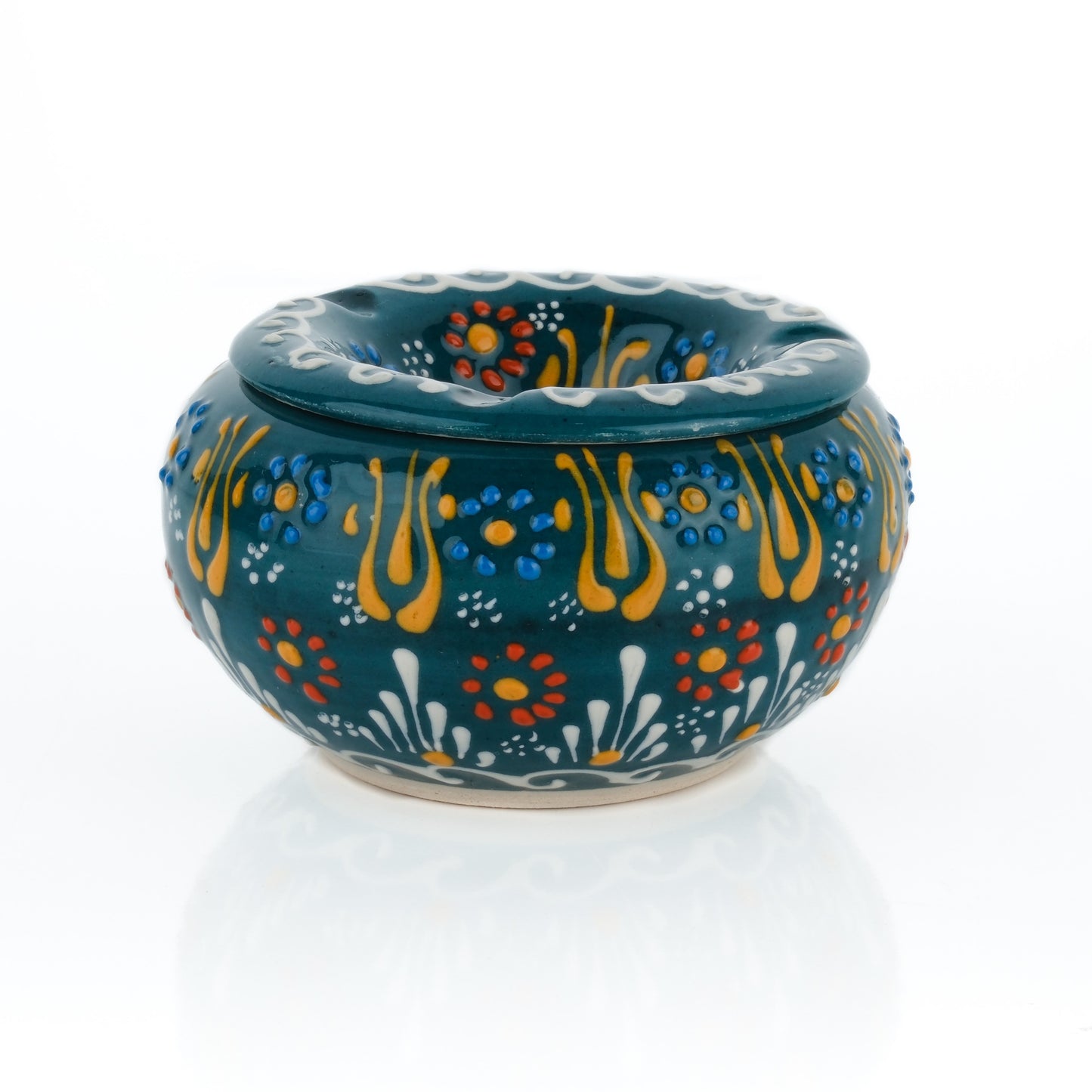 Handmade Ceramic Ashtray with Lid, Decorative Ashtray