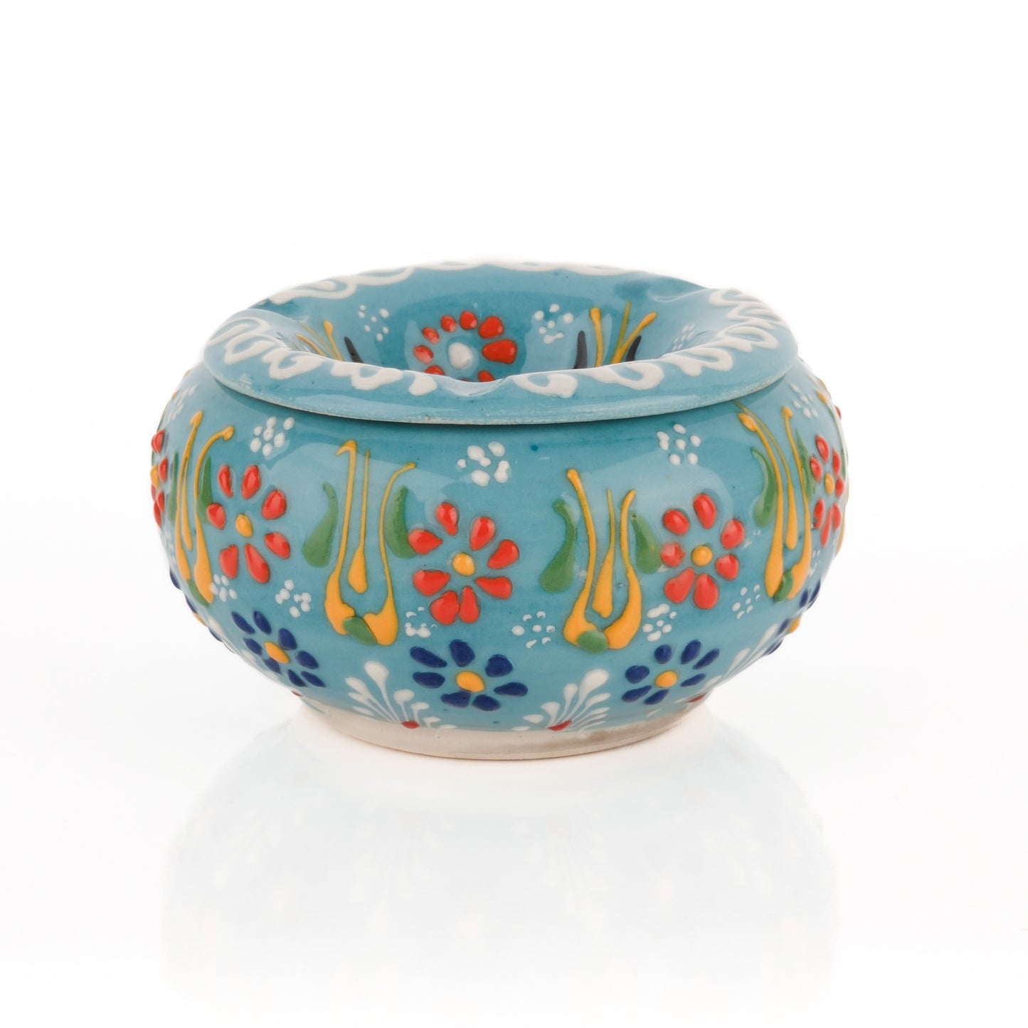 Handmade Ceramic Ashtray with Lid, Decorative Ashtray