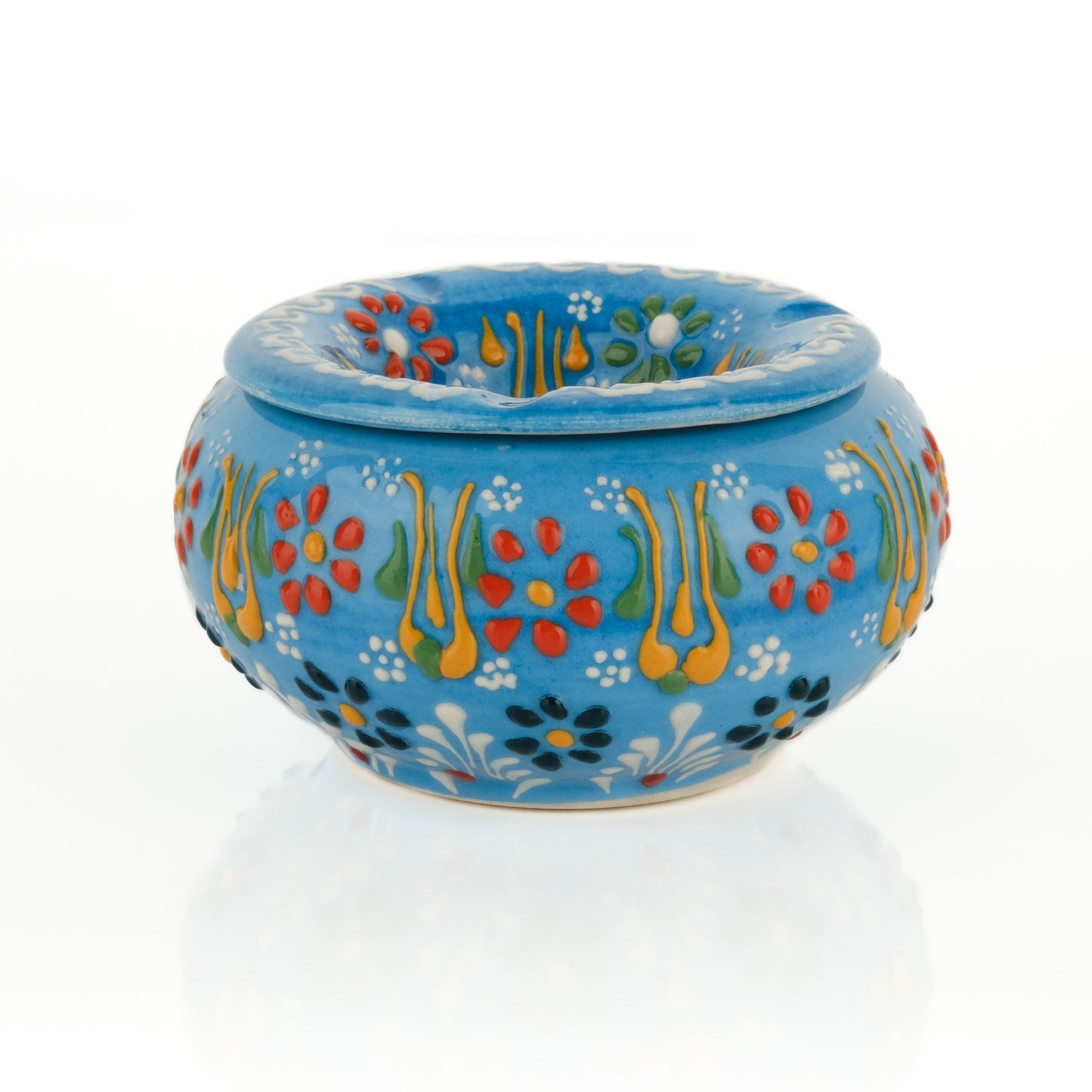 Handmade Ceramic Ashtray with Lid, Decorative Ashtray