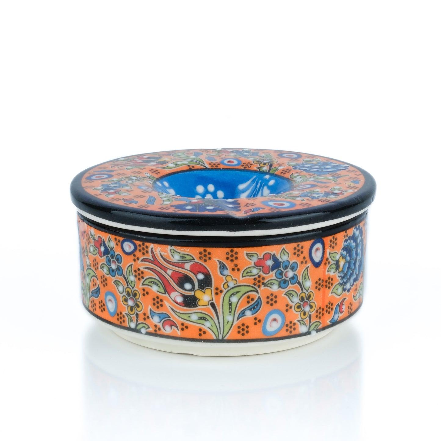 Handmade Ceramic Ashtray with Lid, Decorative Ashtray, Windproof Ashtray