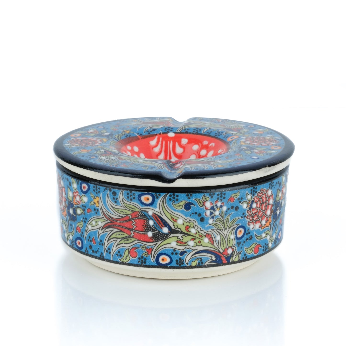 Handmade Ceramic Ashtray with Lid, Decorative Ashtray, Windproof Ashtray