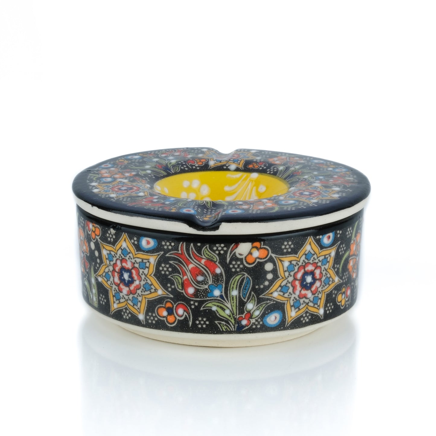 Handmade Ceramic Ashtray with Lid, Decorative Ashtray, Windproof Ashtray