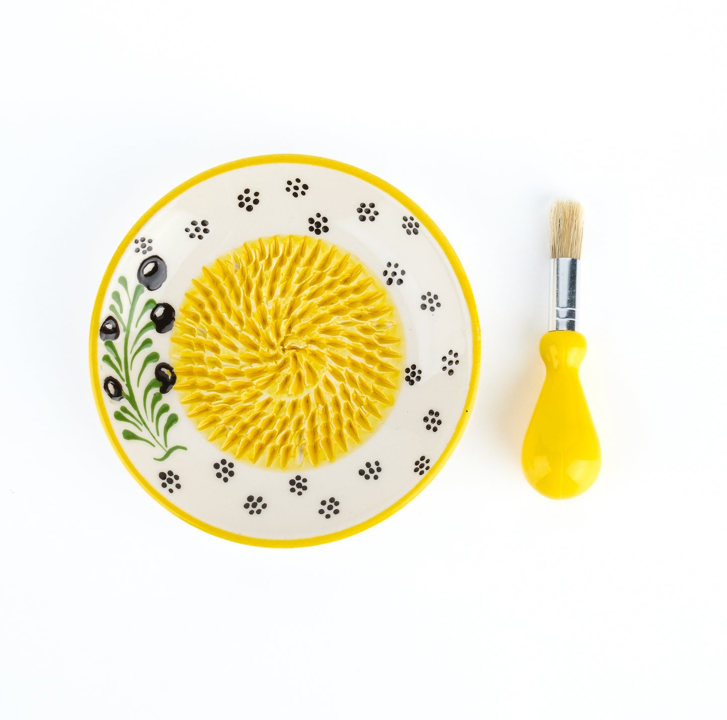 Ceramic Garlic Grater Plate, Handmade Grater Plate, 6" Ceramic Garlic Grinder, Decorative Garlic Mincer