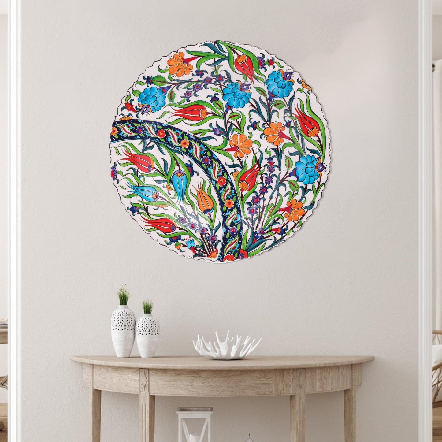 Ceramic Decorative Plate, Tulip Harmony Decorative Plate