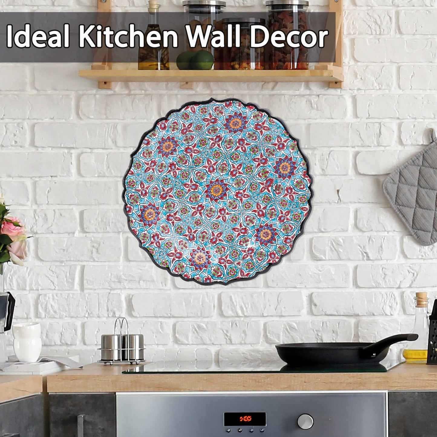 Ceramic Decorative Plate, Mosaic Bloom Decorative Plate