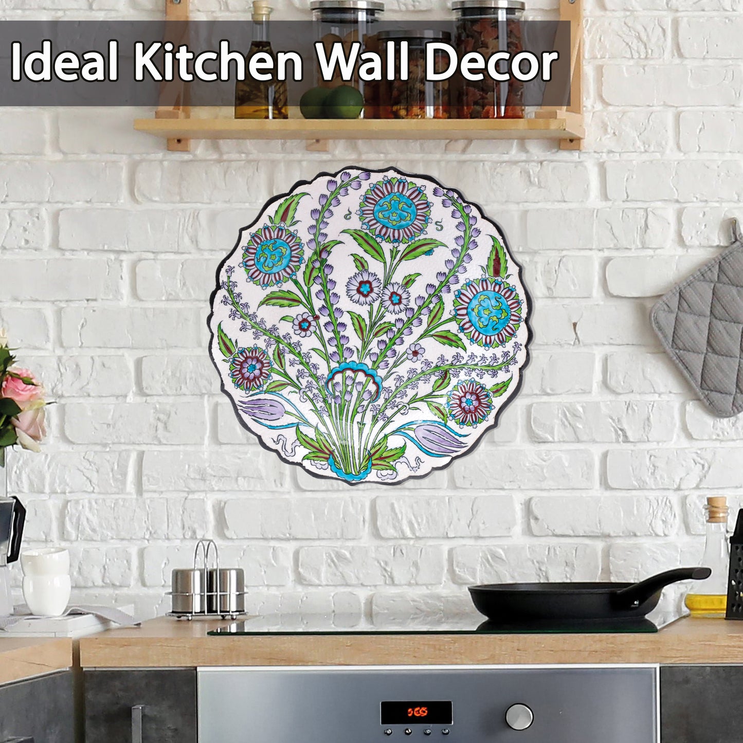 Ceramic Decorative Plate, Botanic Harmony Decorative Plate