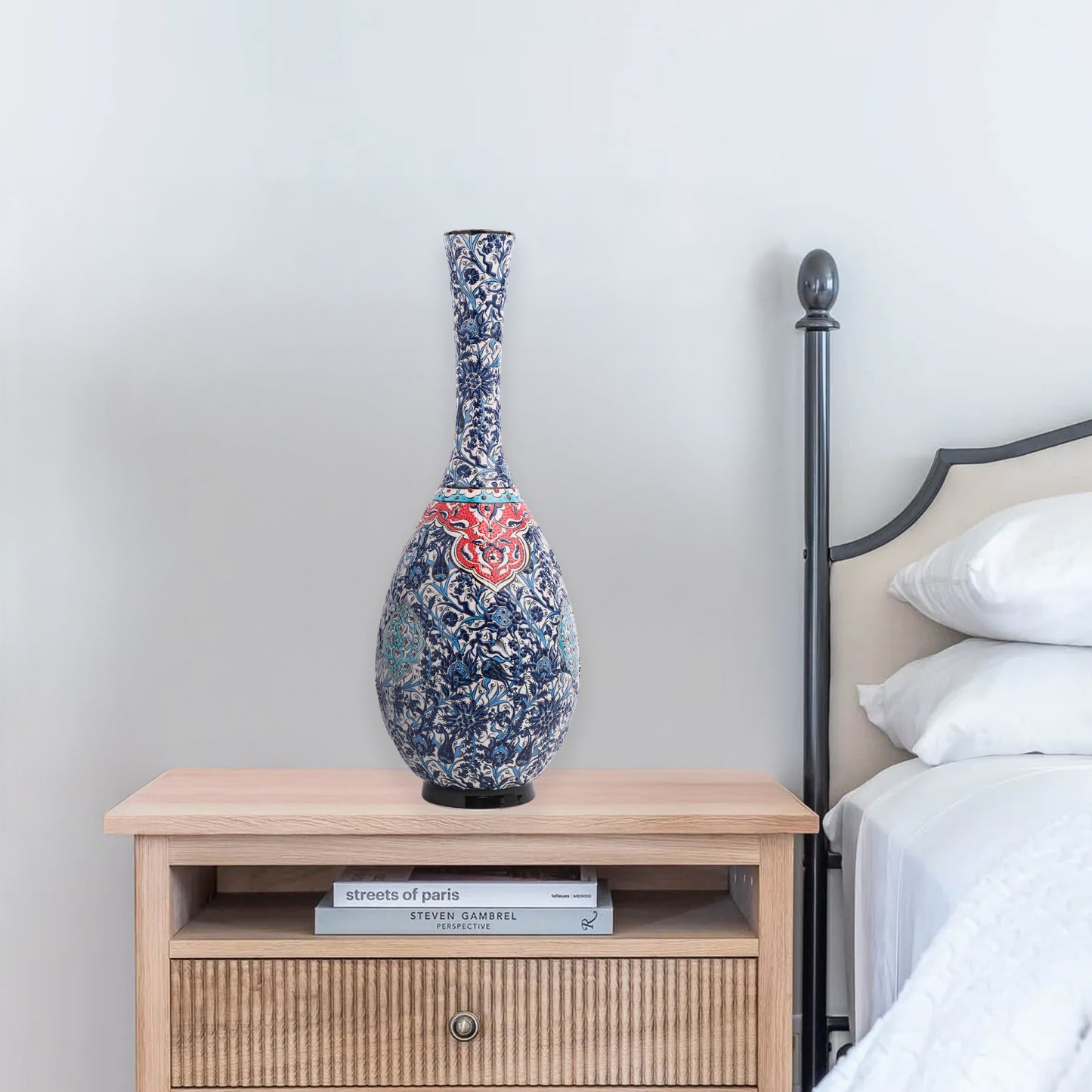 Handmade Ceramic Bottle, Imperial Garden Decorative Bottle, Decorative Vase