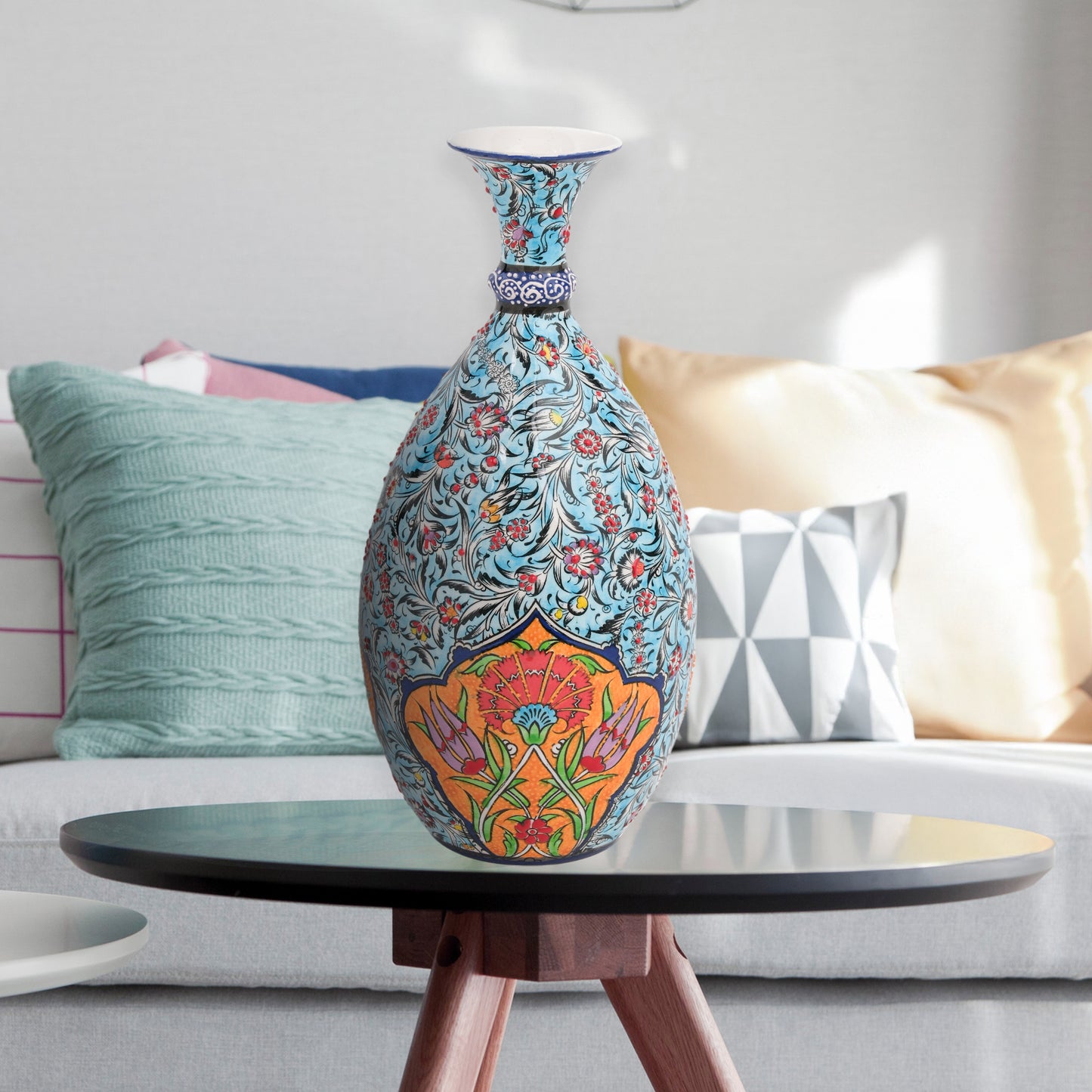 Handmade Ceramic Bottle, Garden Breeze Decorative Bottle, Decorative Vase