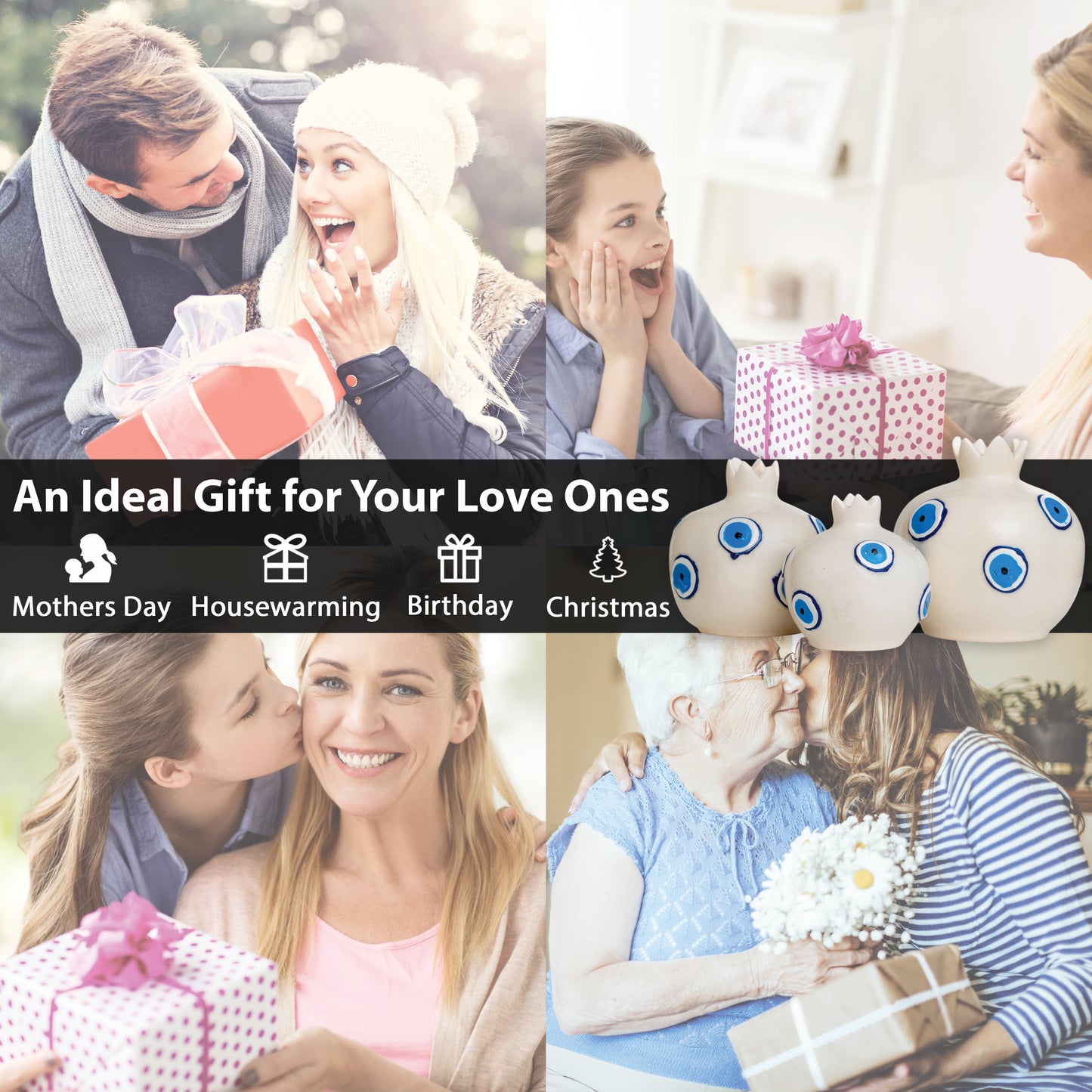 Handmade Ceramic Pomegranate Vase, Ceramic Vase Home Decor