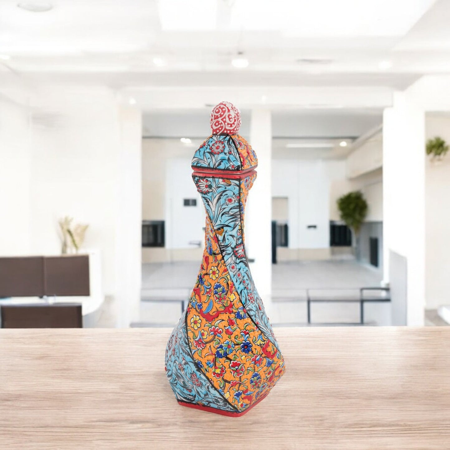 Handmade Ceramic Decorative Vase, Ornate Mosaic Ceramic Vase