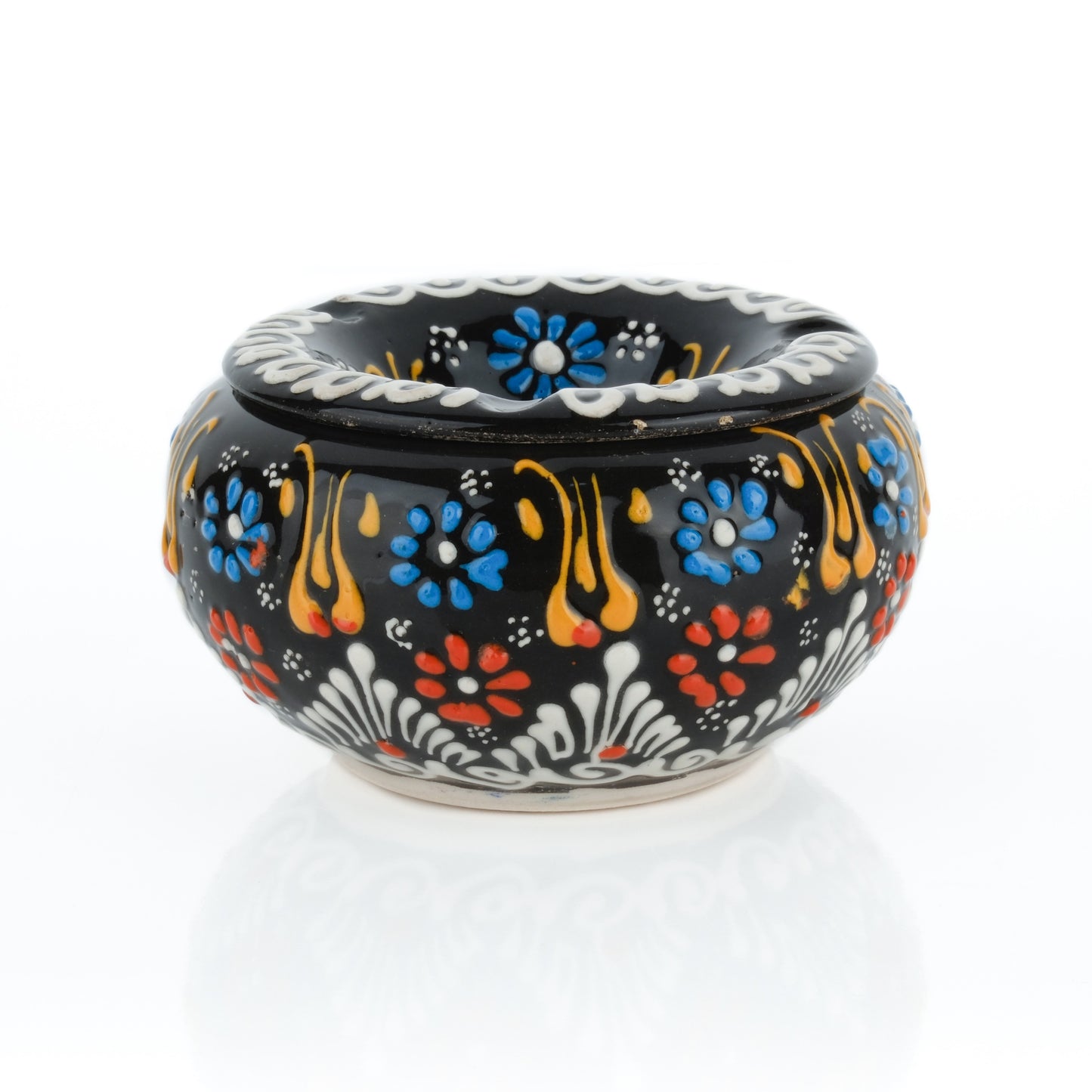 Handmade Ceramic Ashtray with Lid, Decorative Ashtray