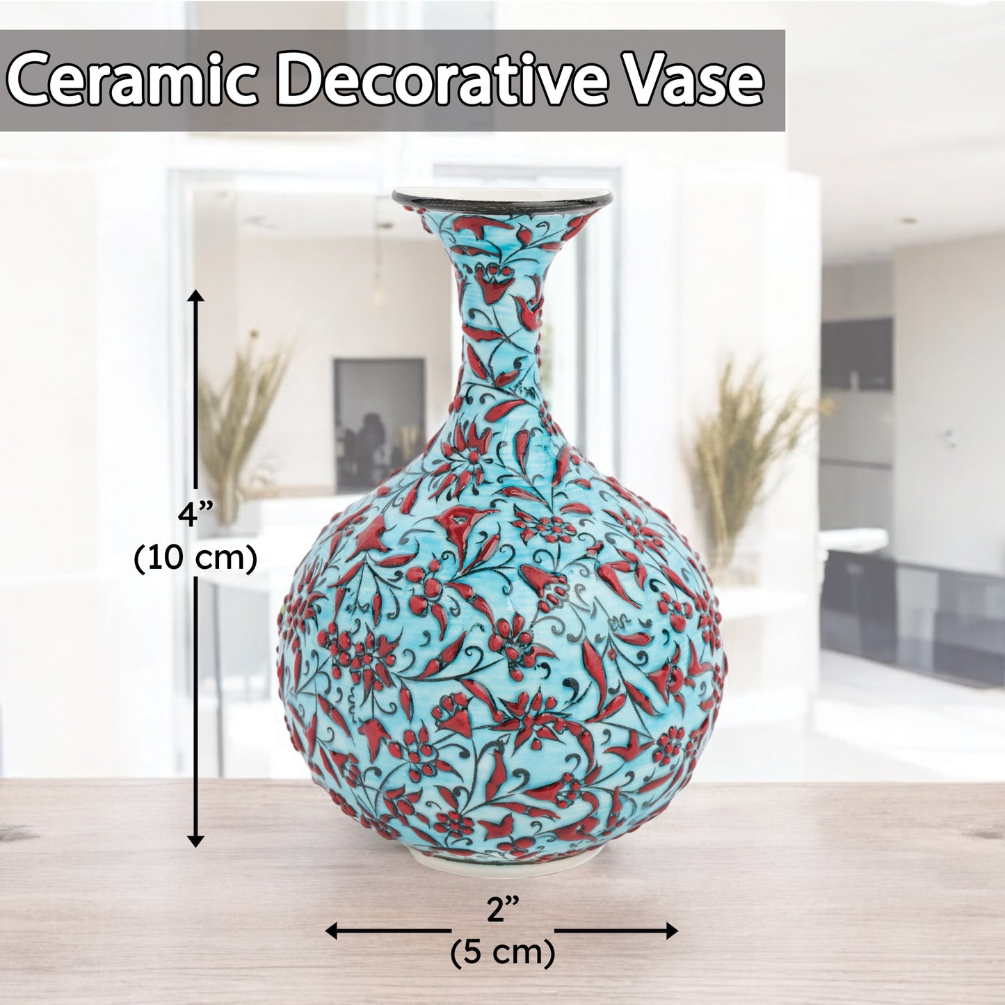 Handmade Ceramic Decorative Vase, Tulip Breeze Ceramic Vase
