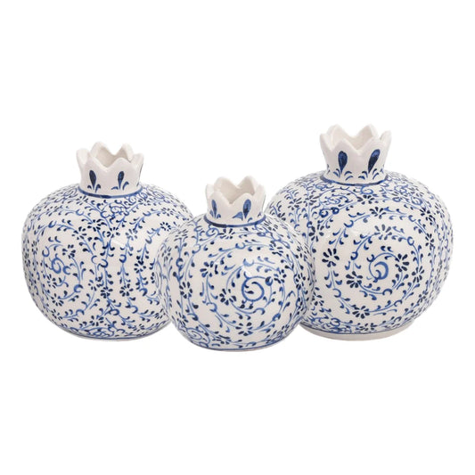 Custom Ceramic Pomegranate Vase Collection for Styx and Bones, 12 Pieces