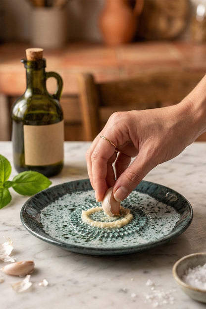 Garlic Grater Bowl, Ceramic Grater Plate, 5" Ceramic Garlic Grinder, Decorative Grater Bowl