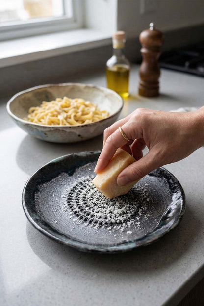 Garlic Grater Bowl, Ceramic Grater Plate, 5" Ceramic Garlic Grinder, Decorative Grater Bowl