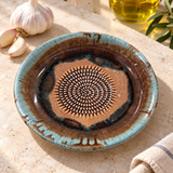 Garlic Grater Bowl, Marron Ceramic Grater Plate, 7" Ceramic Garlic Grinder, Decorative Grater Bowl