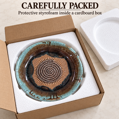 Garlic Grater Bowl, Marron Ceramic Grater Plate, 7" Ceramic Garlic Grinder, Decorative Grater Bowl