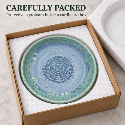 Garlic Grater Bowl, Slight Gray Ceramic Grater Plate, 7" Ceramic Garlic Grinder, Decorative Grater Bowl