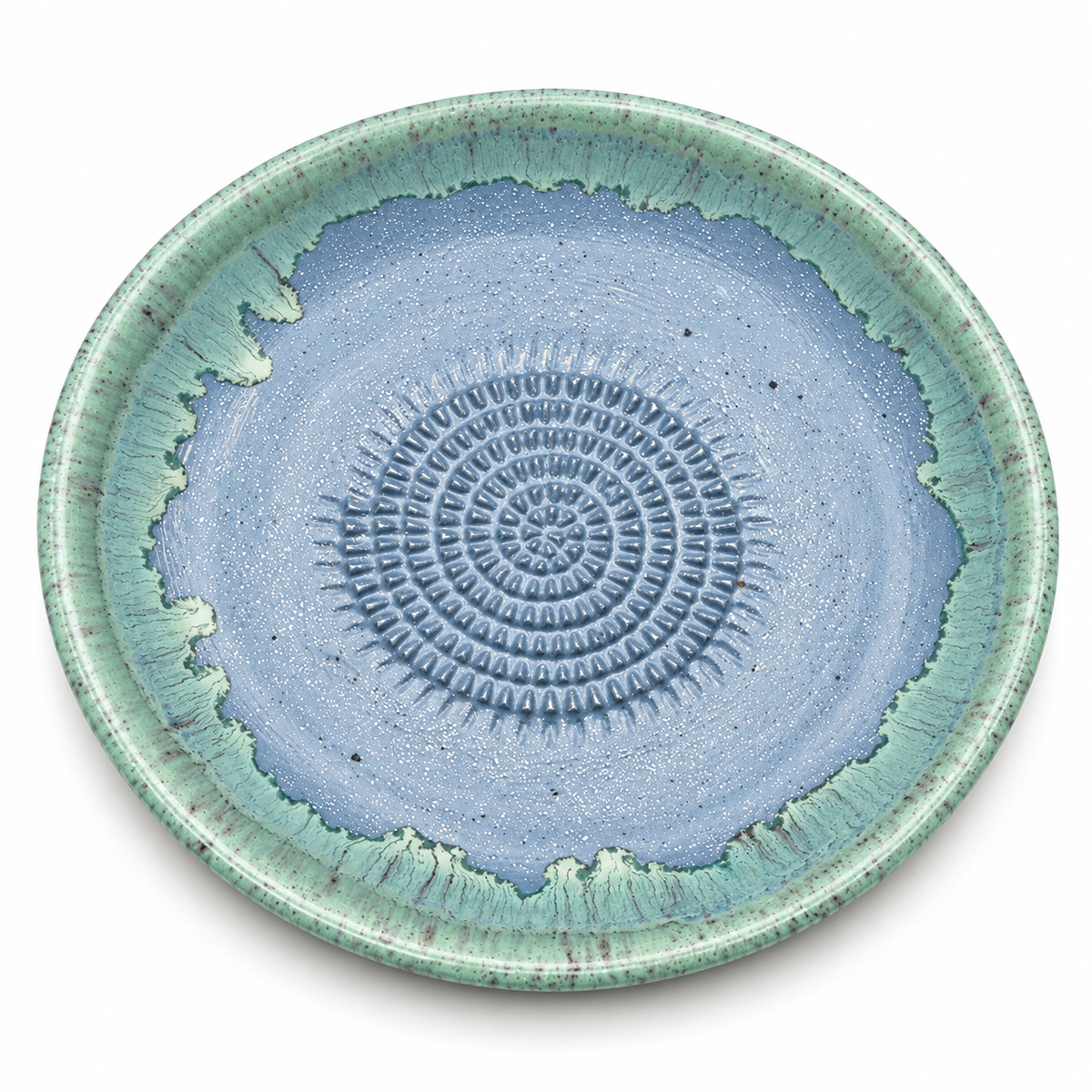 Garlic Grater Bowl, Slight Gray Ceramic Grater Plate, 7" Ceramic Garlic Grinder, Decorative Grater Bowl