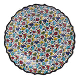Ceramic Decorative Plate, Floral Mosaic Decorative Plate