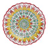 Ceramic Decorative Plate, Fiery Tulips Decorative Plate