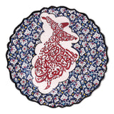 Ceramic Decorative Plate, Whirling Calligraphy Decorative Plate