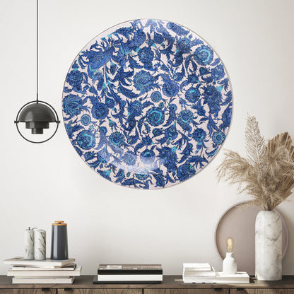 Ceramic Decorative Plate, Sapphire Garden Decorative Plate