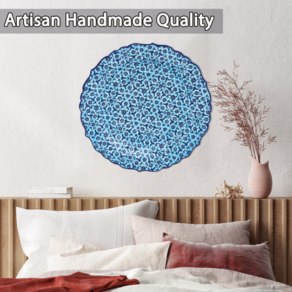 Ceramic Decorative Plate, Sapphire Lace Decorative Plate