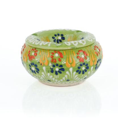 Handmade Ceramic Ashtray with Lid, Decorative Ashtray