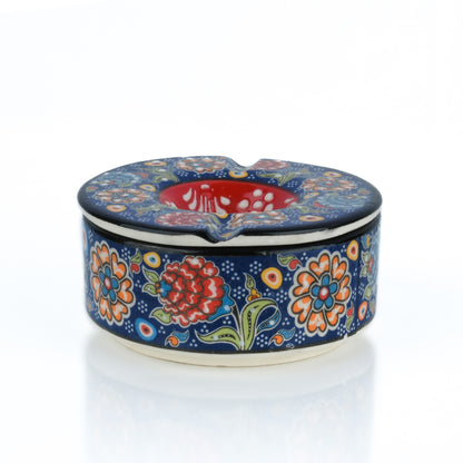 Handmade Ceramic Ashtray with Lid, Decorative Ashtray, Windproof Ashtray
