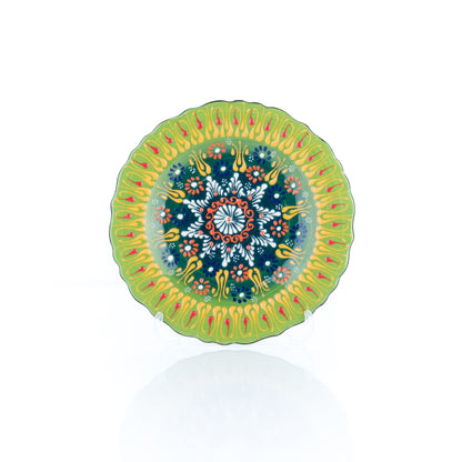 Handmade Ceramic Decorative Plate, Decorative Lime Green Dish, Home Decor Plate