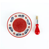 Ceramic Grater Plate with Stand – 6" Handmade Garlic & Ginger Grater