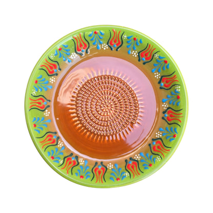 Garlic Grater Bowl, Ceramic Grater Plate, 7" Ceramic Garlic Grinder, Decorative Grater Bowl