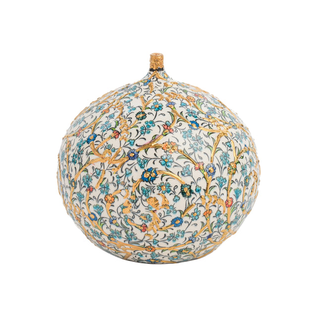 Handmade Ceramic Decorative Vase, Golden Bloom Ceramic Vase, Golden Vase