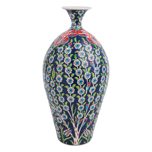 Handmade Ceramic Bottle, Blossom Grove Decorative Bottle, Decorative Vase