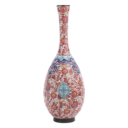 Handmade Ceramic Bottle, Red Ornament Decorative Bottle, Decorative Vase