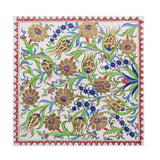 Handmade Ceramic Tile, Golden Ottoman Blossom Tile