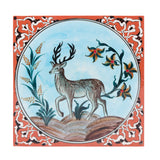 Handmade Ceramic Tile, Deer in Nature Tile