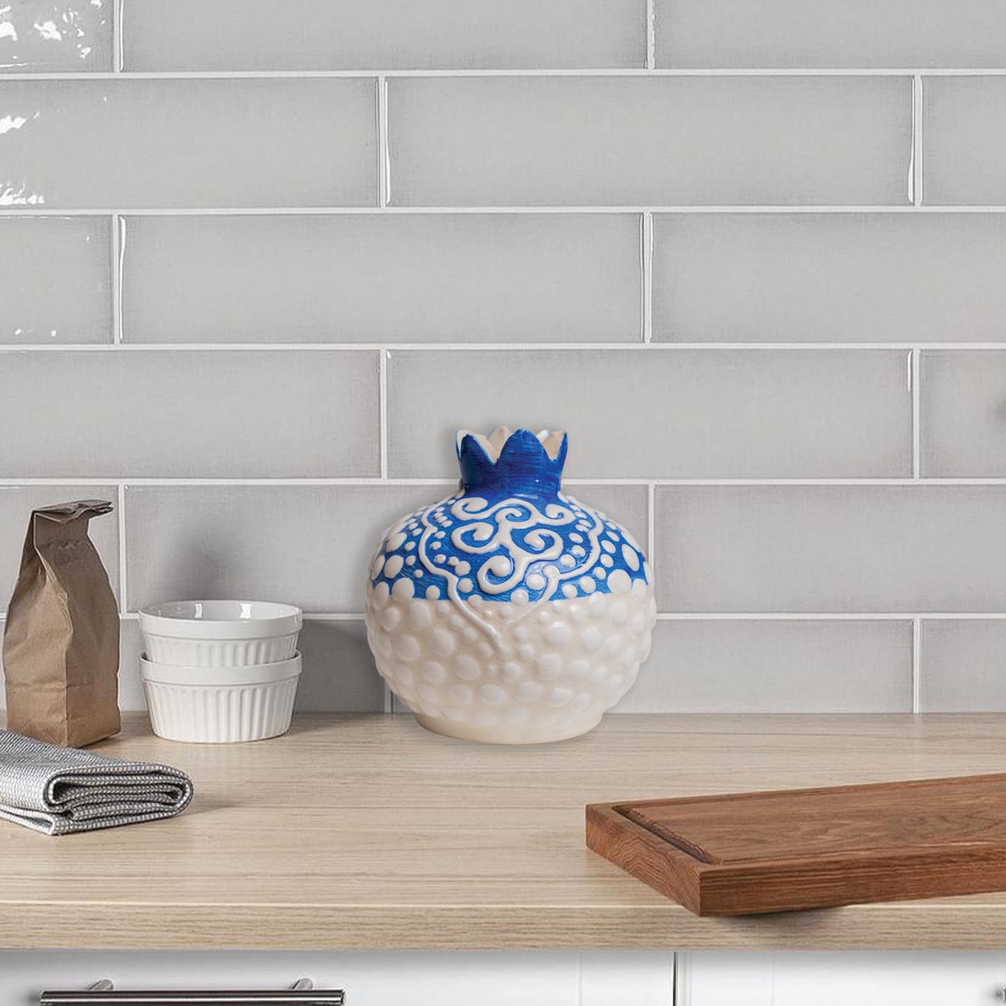 Handmade Ceramic Pomegranate Vase, Ceramic Vase Home Decor