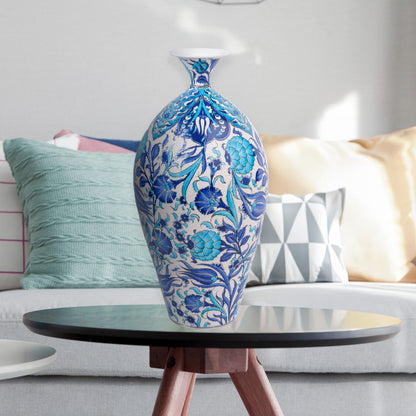 Handmade Ceramic Bottle, Turquoise Garden Decorative Bottle, Decorative Vase