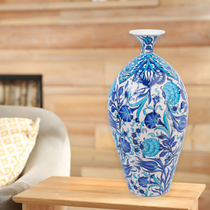 Handmade Ceramic Bottle, Turquoise Garden Decorative Bottle, Decorative Vase