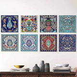 Decorative Ceramic Tile Wall Art – Traditional Turkish Motif Collection