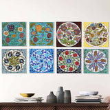 Decorative Ceramic Tile Wall Art – Turkish Floral Wall Art Collection