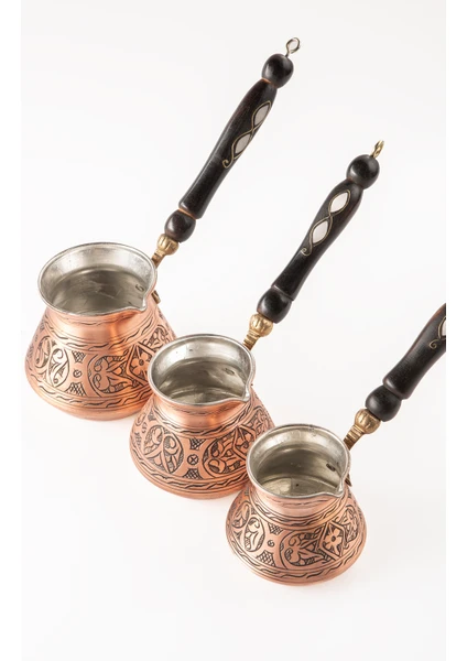 70 units Engraved Turkish Coffee Pot, Turkish Cezve 4 Cups, 350 ml