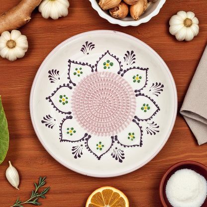 Garlic Grater Bowl, Purple Dream Grater Plate, 7" Ceramic Garlic Grinder, Decorative Grater Bowl