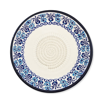 Garlic Grater Bowl, Sultan's Dream Grater Plate, 7" Ceramic Garlic Grinder, Decorative Grater Bowl