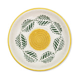 Garlic Grater Bowl, Tropical Yellow Plate, 7" Ceramic Garlic Grinder, Decorative Grater Bowl